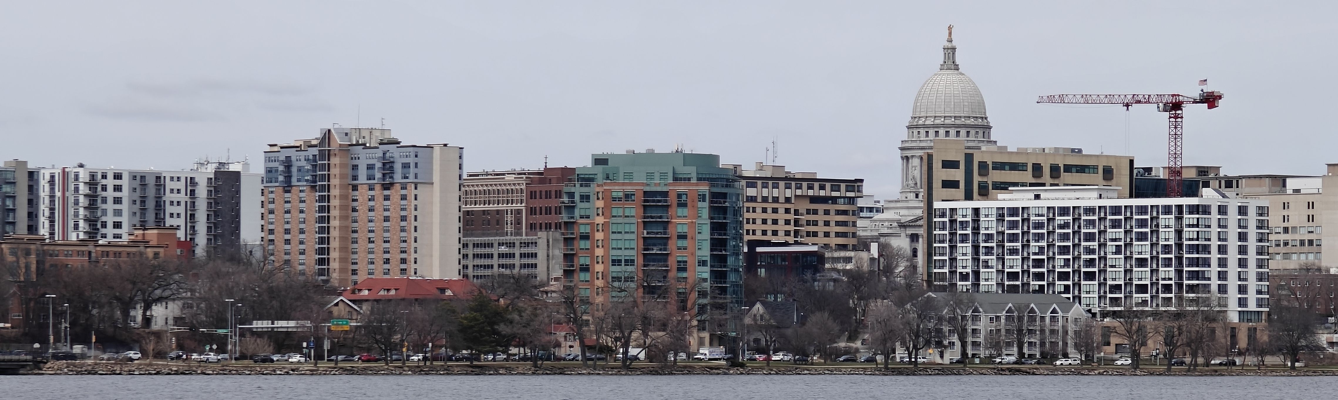 Downtown Madison Over Lake Monona